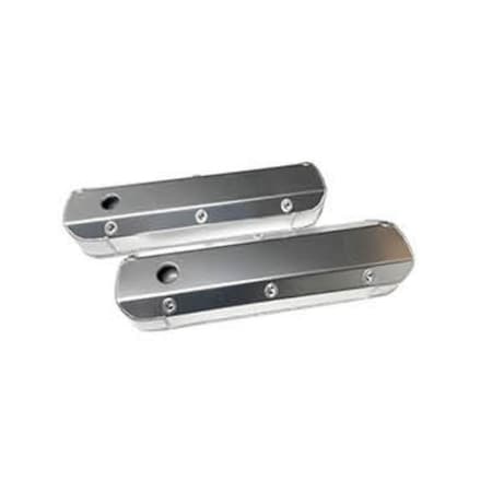 Absurdo SBF Fabricated Tall Aluminum Valve Cover - Long Bolts with Holes, Clear Anodized AB2194267